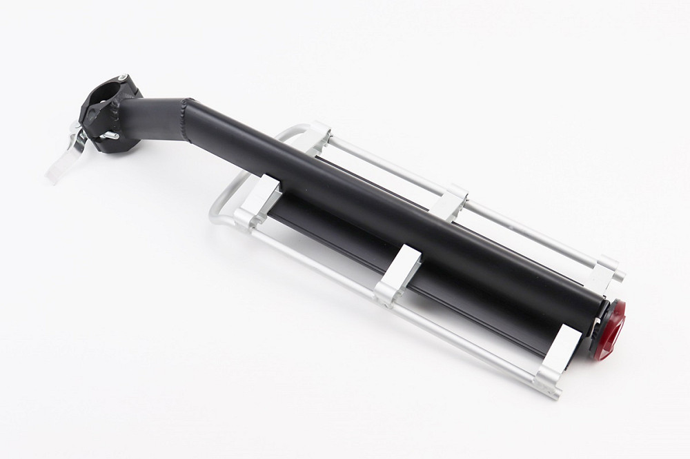 Багажник 26-29" алюмінієвий консольний, кріплення за трубу сидіння ексцентриком, чорно-сірий HS-027 Київ - фото 2