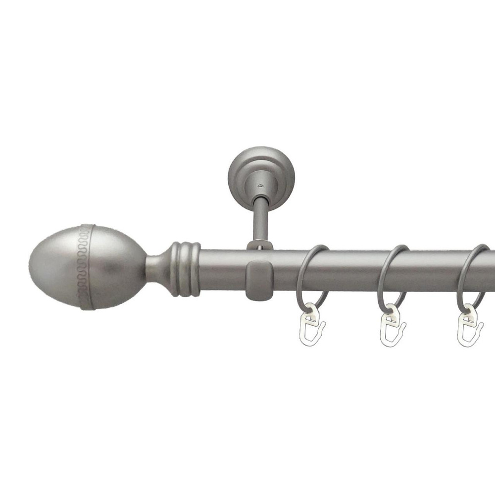 Карниз Orvit Фарже металевий однорядний відкритий гладка труба кільце металеве Сатин 25 мм 140 см (00-00027486) Львів - фото 1