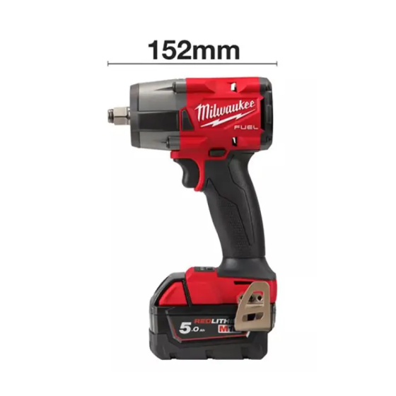 Гайковерт високомоментний MILWAUKEE 1/2" (881 Нм) з кільцем M18 FMTIW2F12-502X: з АКБ 18V 2шт-5 Ah+ЗП, кейс, 3100уд/хв, 1325 об/хв Київ