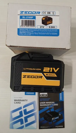 Акумулятор Zegor BL-2160P : 21V 6.0Ah (BL-2160P) Київ