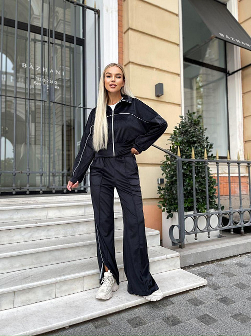 Женский стильный повседневный велюровый костюм двойка Одесса - изображение 1