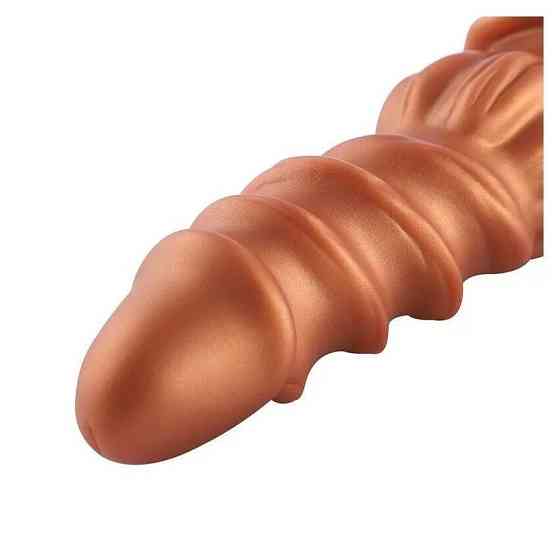 Фалоімітатор для секс-машин Hismith Spiral Grain Silicone Dildo Monster Series, спіральний рельєф Sex Aura Київ