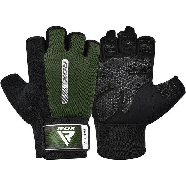 Рукавички для фітнесу RDX W1 Half Army Green M Каменское - изображение 5