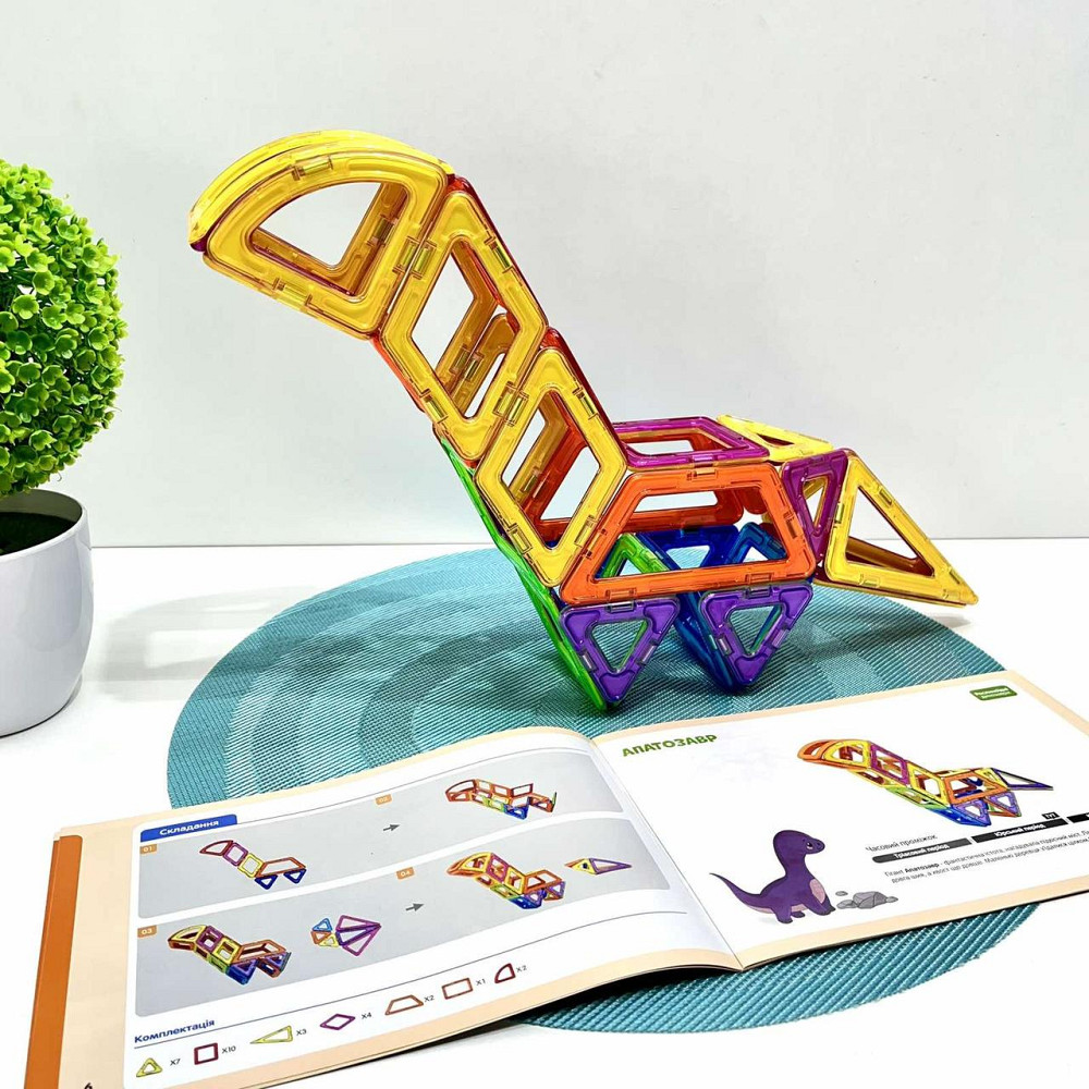 Конструктор магнітний Limo Toy 40 деталей кольорові блоки (LT2008) Чернігів - фото 3