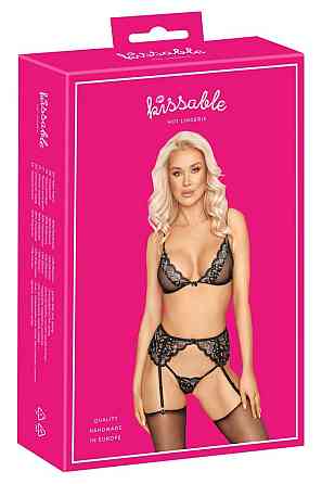 Кружевной комплект Kissable Suspender L/XL Sex Aura Киев