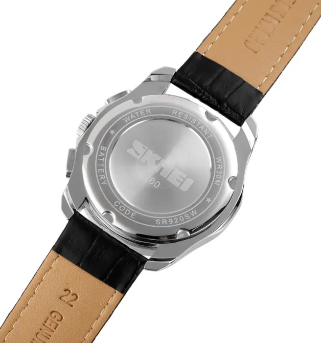 Годинник чоловічий наручний класичний Skmei 9260 (Сріблястий з білим циферблатом) Київ - фото 5