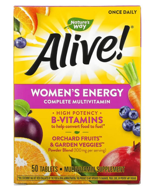 Мультивитаминный комплекс Для Женщин (Alive! Women's Energy Complete Multivitamin) 50 таблеток Київ - фото 3
