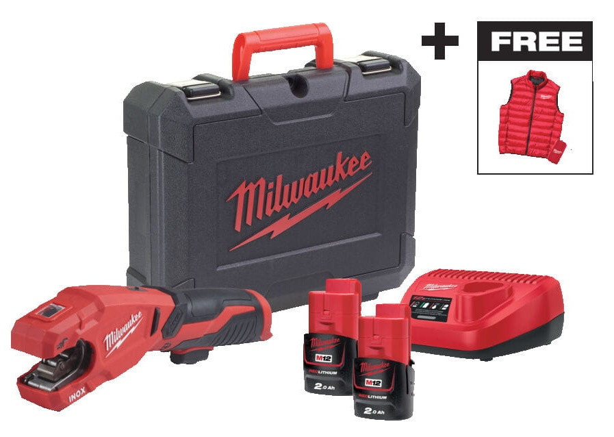 Труборез аккумуляторный по нержавеющей стали MILWAUKEE M12 PCSSMC-202C + жилет, (+ заряд.устройства, 2 аккум., HD кейс) Одесса - изображение 1