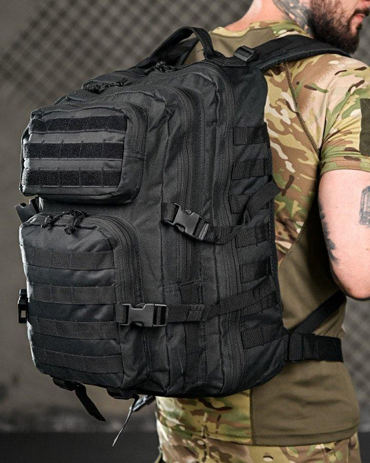 Тактичний рюкзак чорний ПП4721 Одеса - фото 1