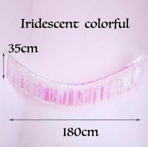 Дождик гирлянда 180 на 35 см перламутровый Киев - изображение 2