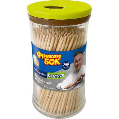 Зубочистки Фрекен БОК бамбукові 250 шт. (4823071635829) Вінниця