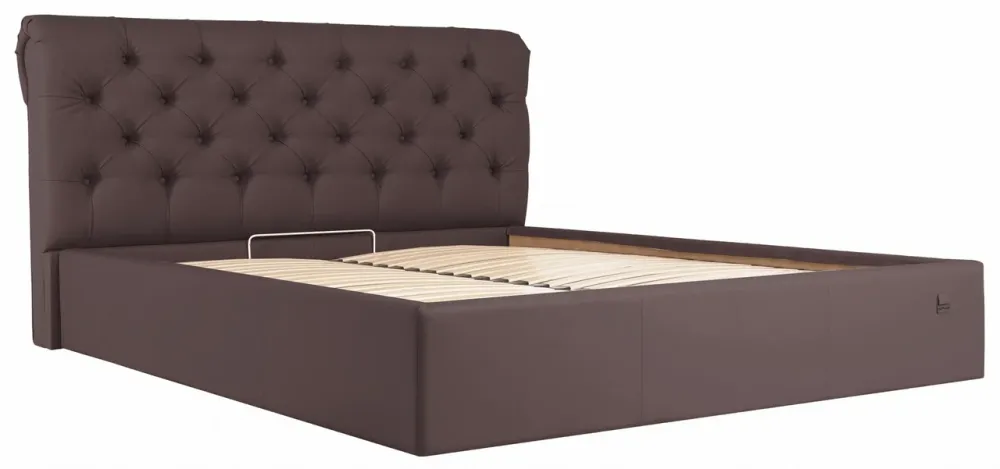 Кровать Двуспальная London Comfort 180 х 200 см Fly 2231 С подъемным механизмом и нишей для белья Темно-коричневый Киев - изображение 3