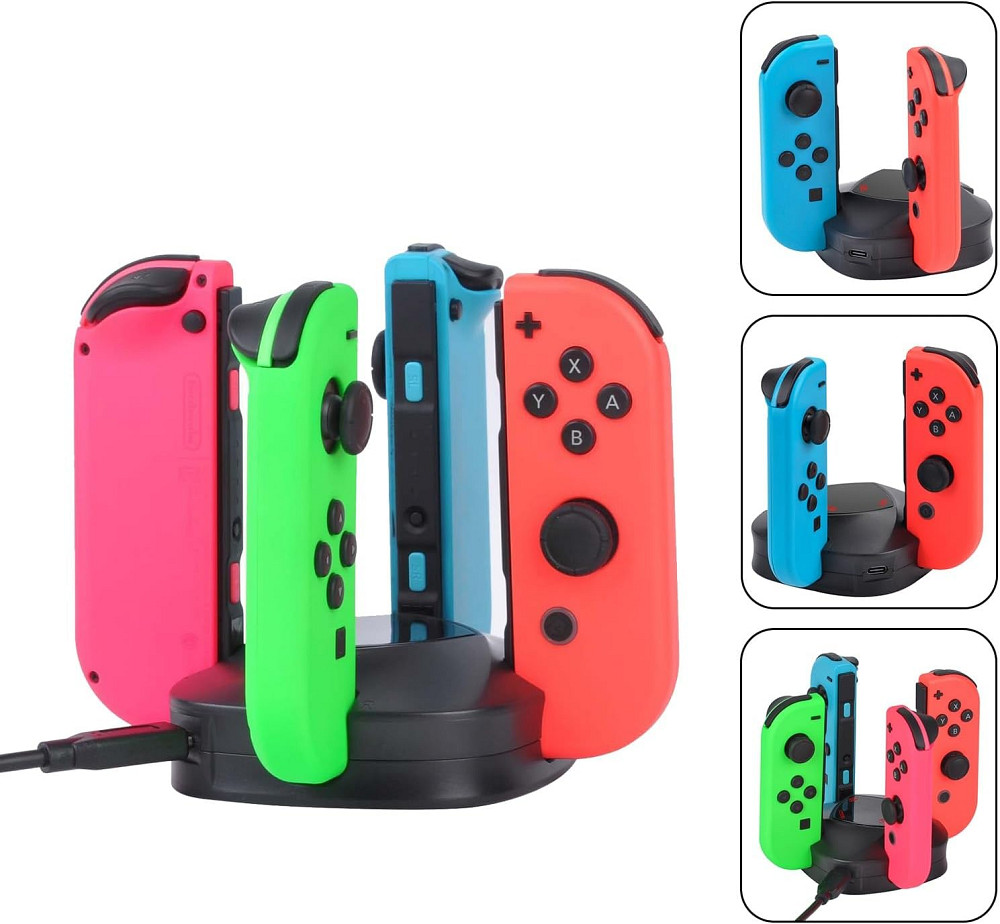 Зарядна станція 4 в 1 Joy Con для Nintendo Switch Луцьк - фото 1