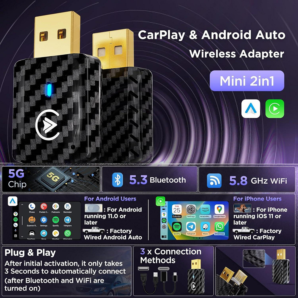 Бездротовий адаптер MSXTTLY U2AC-01 Carplay Луцк - изображение 3