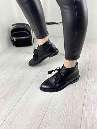 Черевики жіночі VALIENTE чорні натуральна шкіра 36р. (3245) Коломыя