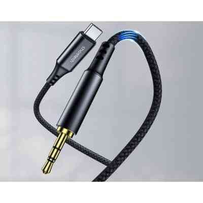 Кабель мультимедійний AUX USB-C to TRS Audio 3.5mm M/M DAC Chip 96kHz 1.0m black Choetech (AUX006) Вінниця