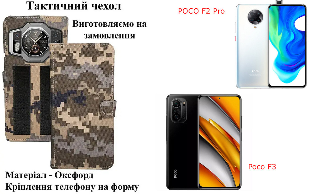 Тактический чехол для OnePlus Nord N100, Nord N200 5G, крепится к снаряжению на липучке Киев - изображение 1