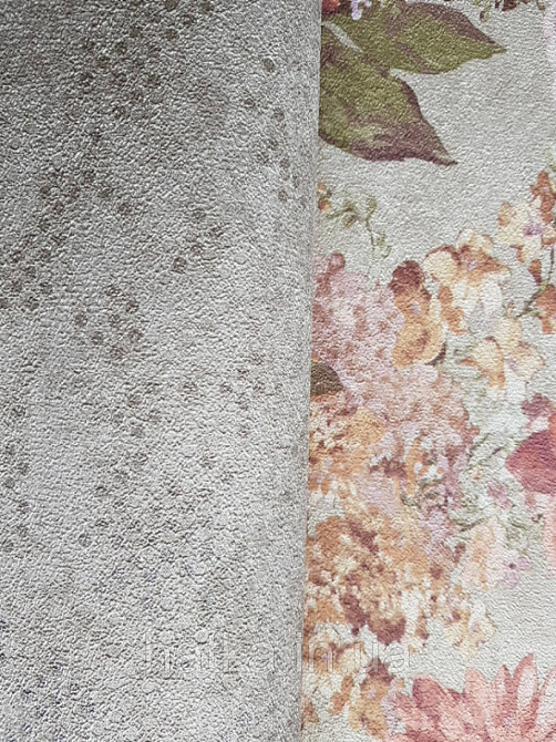 Шпалери вінілові на флізелін GranDeco Dorina A45604 метрові однотонні абстракція пісочний з оливковою Київ - фото 2