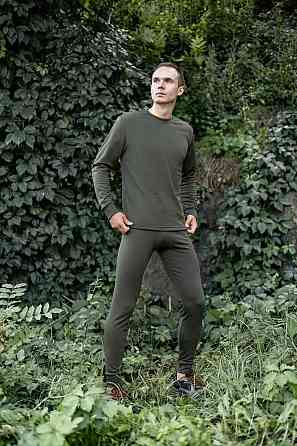 Чоловіча термобілизна зимова на флісі вологовивідна Pobedov Teplo хакі¶ Київ