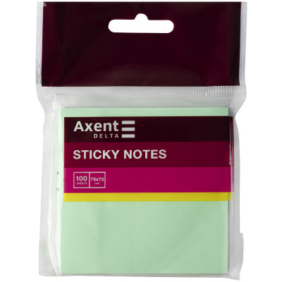 Папір для нотаток Axent 75x75мм, 100 аркушів зелений (D3314-02) Вінниця - фото 2