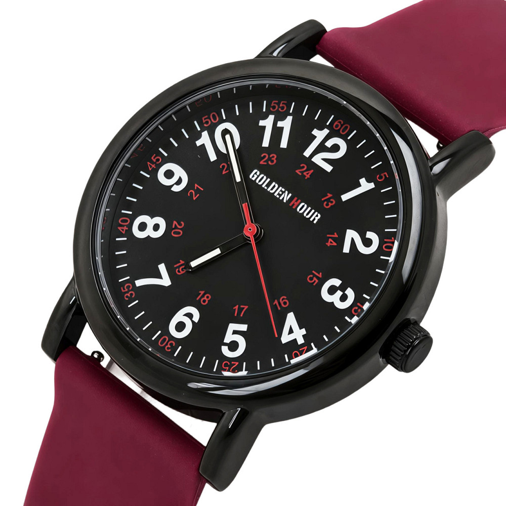 Годинник жіночий наручний GoldenHour Trend Black Cherry (2 ремінці) Вінниця - фото 8