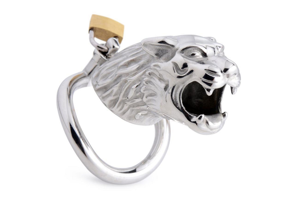 Клітка для пеніса Master Series: Tiger King Cock Cage With Lock, три кільця, замок, три ключі Sex Aura Київ - фото 1