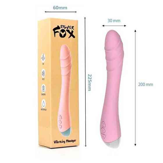 Вібратор Silver Fox для стимуляції точки G USB - Рожевий — Вібратори Вінниця