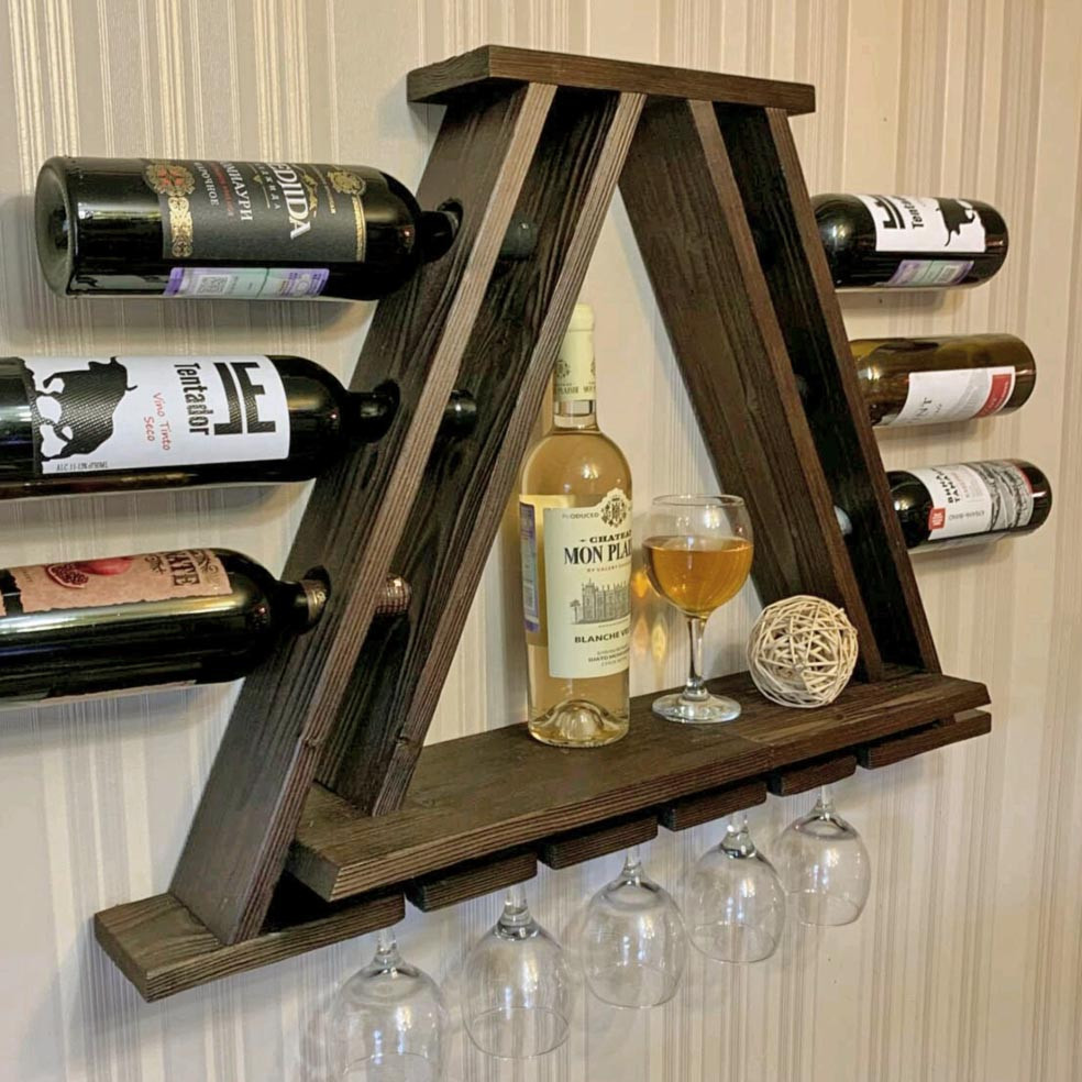 Настінна винна полиця "Кембуті" робуста Миколаїв - фото 1