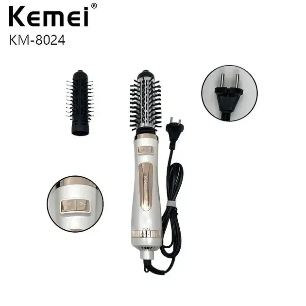 Фен-стайлер Kemei KM-8024 1000 Вт 3 температурних режими 2 швидкості, насадки концентратор, дифузор Київ - фото 6
