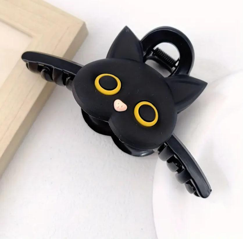 Заколка для волос «Чёрный кот» — шпилька-клипса с мордочкой кота Киев - изображение 3