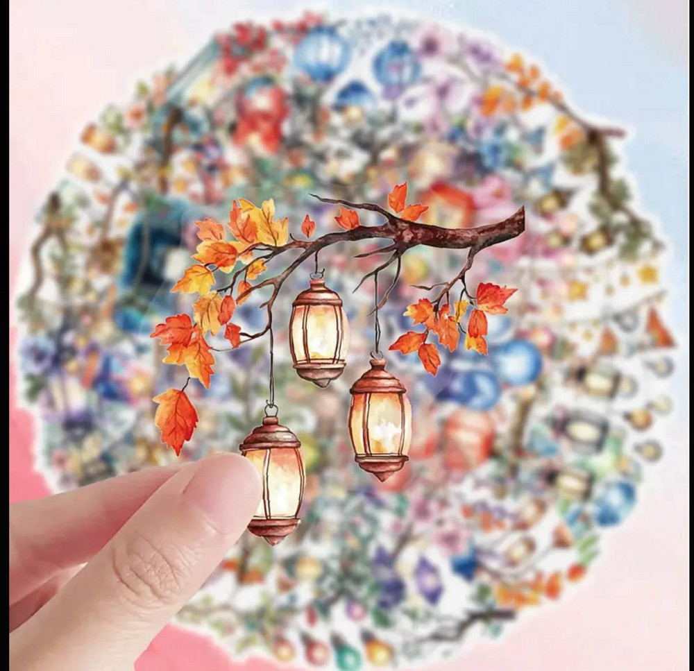 Набір наліпок «Магічні ліхтарі» 50 шт – декоративні вінілові стікери Київ - фото 3