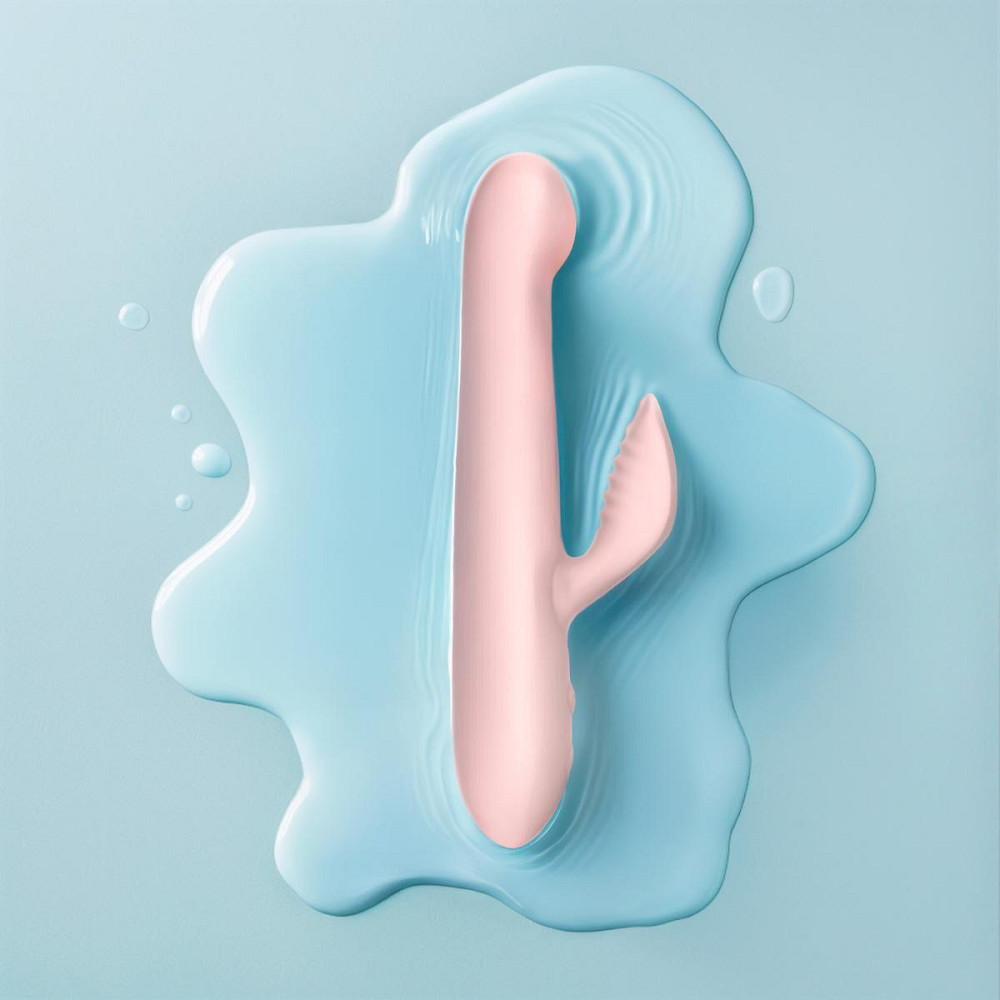 Вібратор-кролик Good Vibes Only - SHAI Thrusting Vibrator Soft Silicone - Pink Sex Aura Київ - фото 10