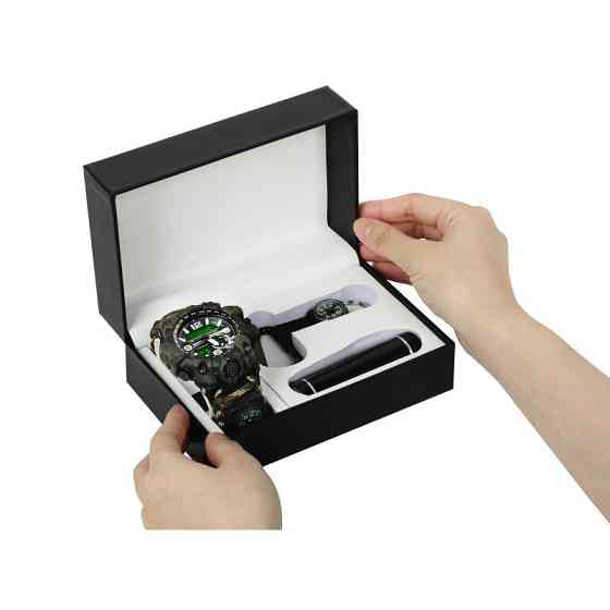 Чоловічий наручний годинник Besta Box Military Light з компасом + подарунковий набір Вінниця