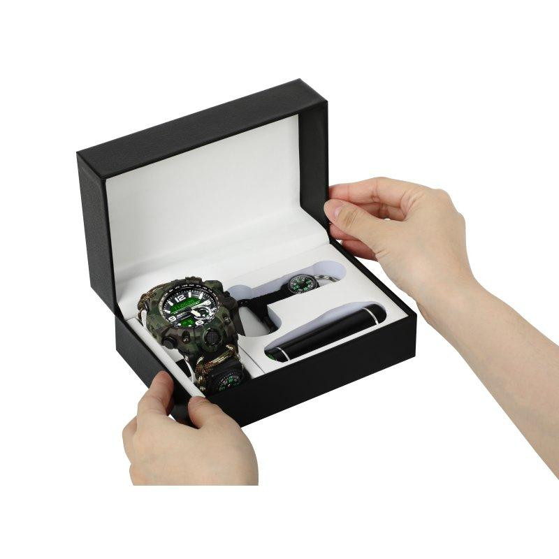 Чоловічий наручний годинник Besta Box Military Light з компасом + подарунковий набір Вінниця - фото 2