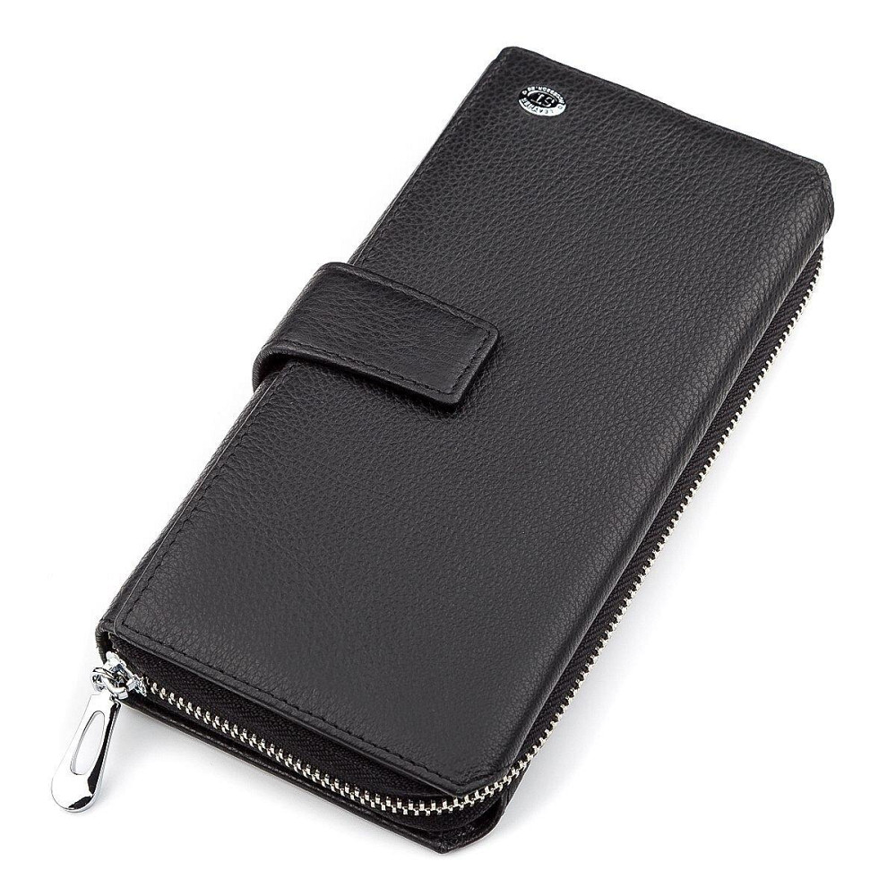 Мужской кошелек ST Leather 18453 (ST128) стильный Черный Киев - изображение 1