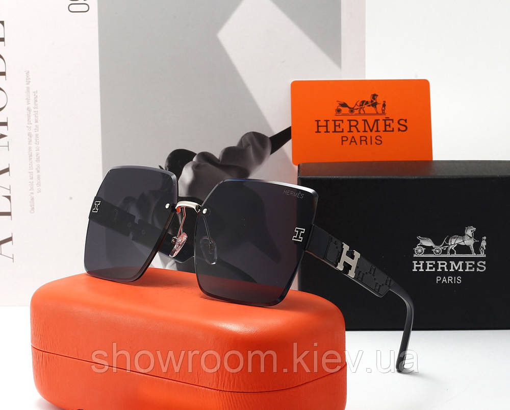 Жіночі безоправні сонцезахисні окуляри H-6868 black Київ - фото 1