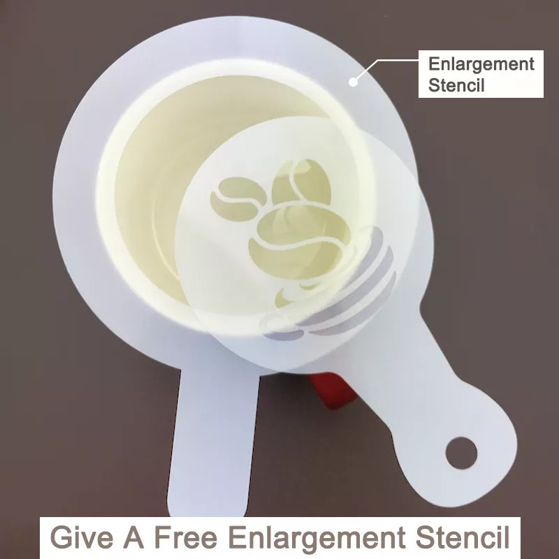 Набор трафаретов для кофе - в наборе 49шт., диаметр 8,5см, пищевой пластик Киев - изображение 3