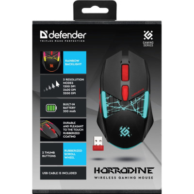 Мишка Defender Horrodine GM-237 LED Wireless Black (52237) Вінниця - фото 5