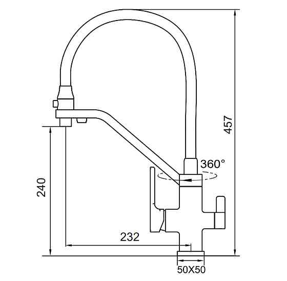 Кухонный смеситель Koer KB-72009-01 с питьевой водой (KR5006) Харьков