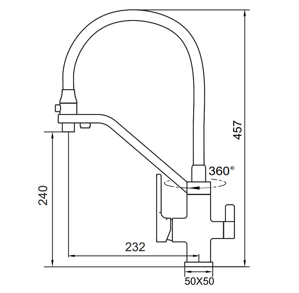 Кухонний змішувач Koer KB-72009-01 з виходом для питної води (KR5006) Харків - фото 6