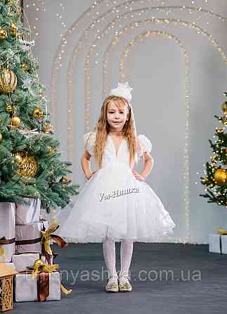 Платье Белое нарядное с блестками для девочки Кривой Рог