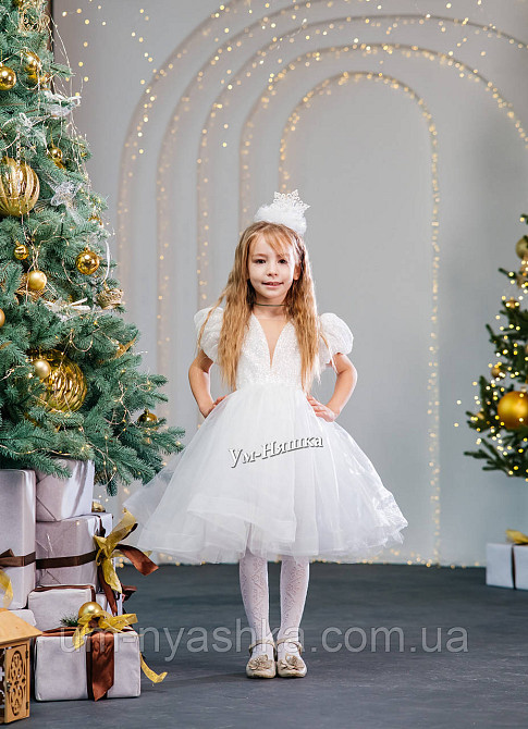 Платье Белое нарядное с блестками для девочки Кривой Рог - изображение 4