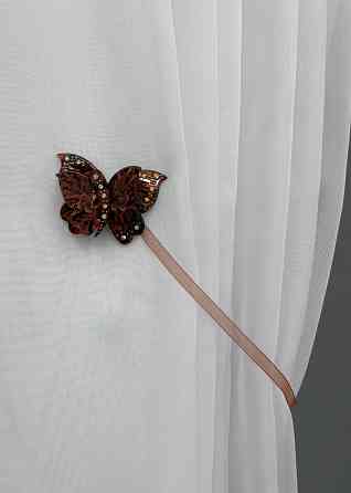 Магніти для штор і гардин Метелик Сьюзі набір 2 шт Теракотовий (81-165) Київ