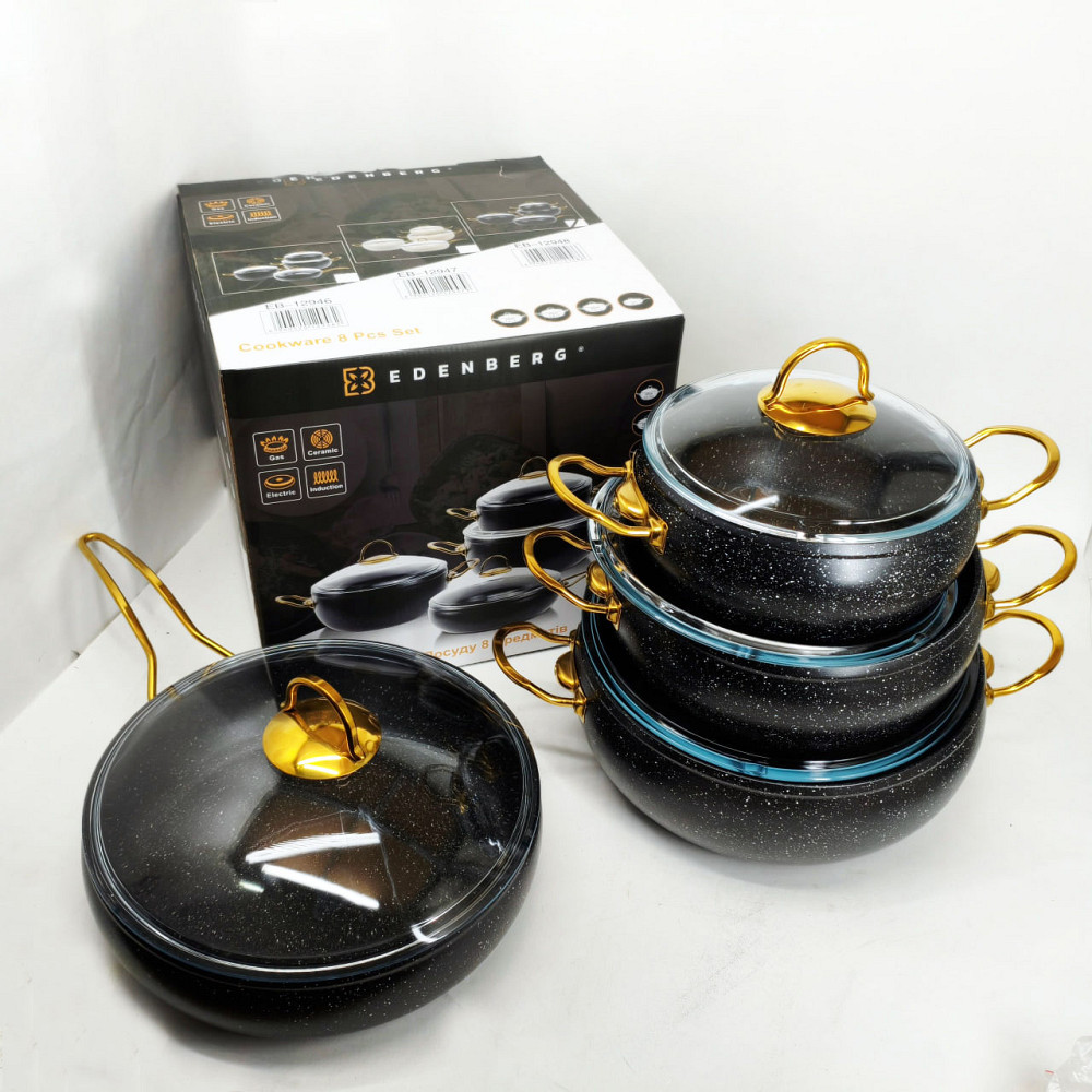 Набор кастрюль для электроплиты, Набор кастрюль из нержавеющей стали Сборный DO-45 Львов - изображение 13