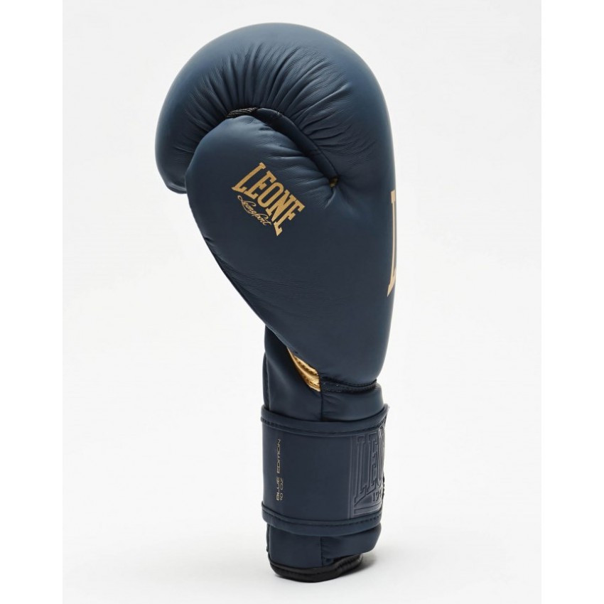 Рукавички боксерські для боксу та єдиноборств професійні оригінальні Leone Mono Blue 10 унцій Сині Київ - фото 3