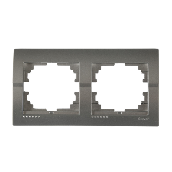 DERIY Рамка 2-а горизонтальна темно-сірий металік Lezard Харків