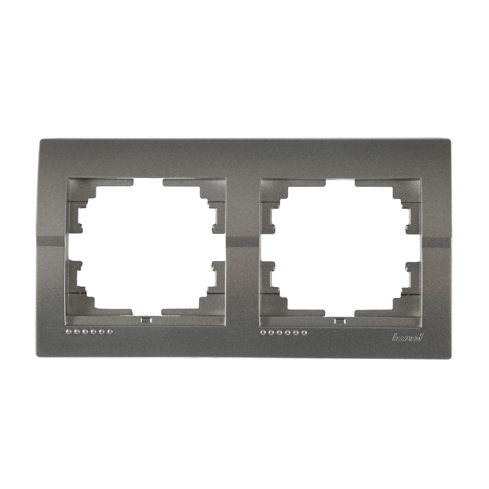 DERIY Рамка 2-а горизонтальна темно-сірий металік Lezard Харків - фото 1