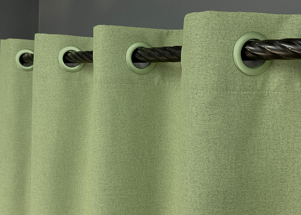 Комплект штор на люверсах VR-Textil Блэкаут двусторонний ASHEN NIGHT № 1841ш Оливковый 150х270 см 2 шт (37-0282) Киев - изображение 6