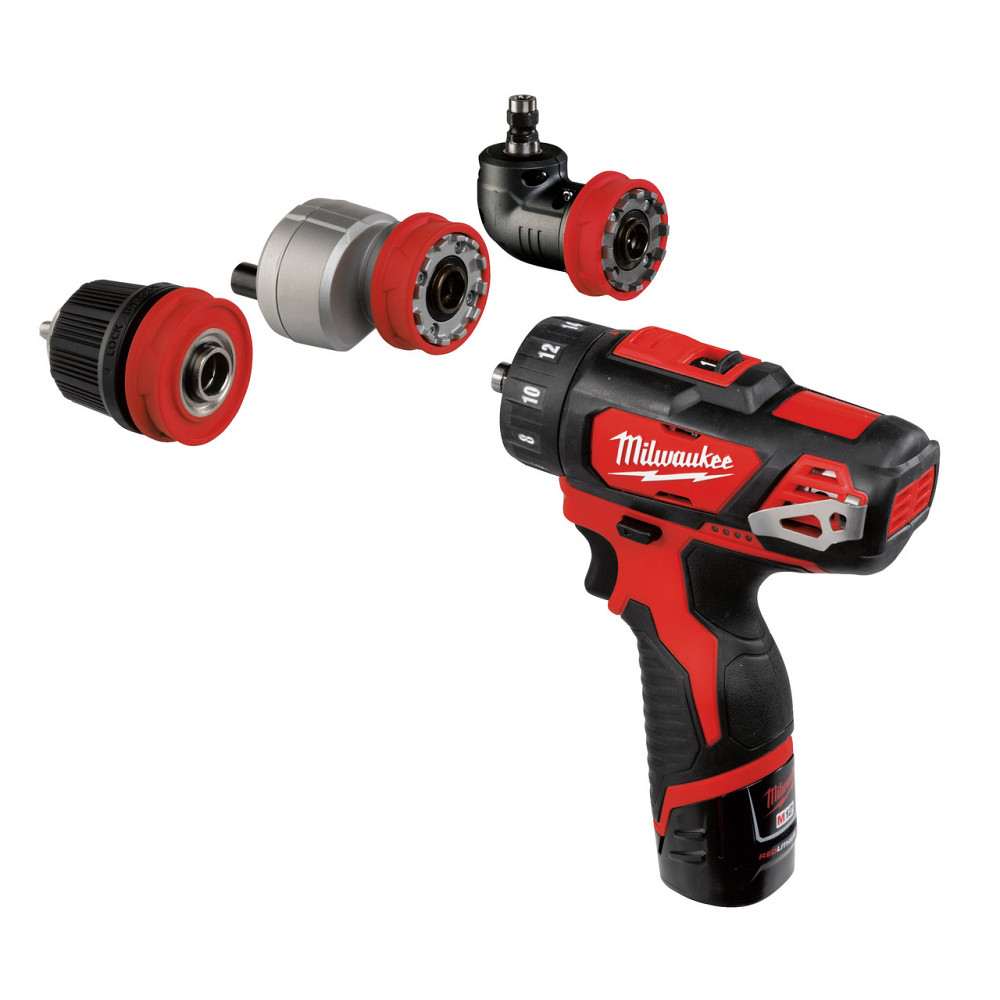Дриль-шурупокрут акумуляторний MILWAUKEE, M12 BDDXKIT-202C (+ заряд.пристрій, 2 акум.Х 2Аг, 3 насадки, HD кейс) Одеса - фото 2