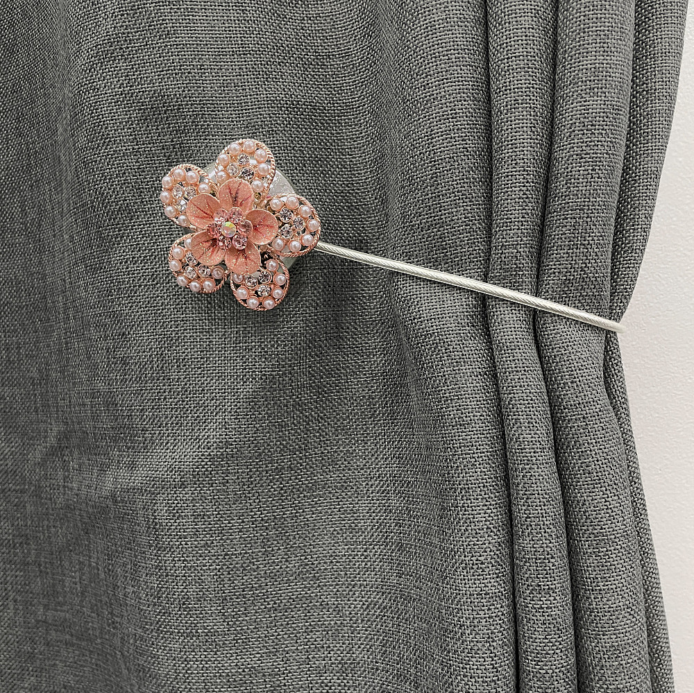 Магніти для штор та гардин "Flowers" набір 2 шт Персиковий (81-231) Київ - фото 4